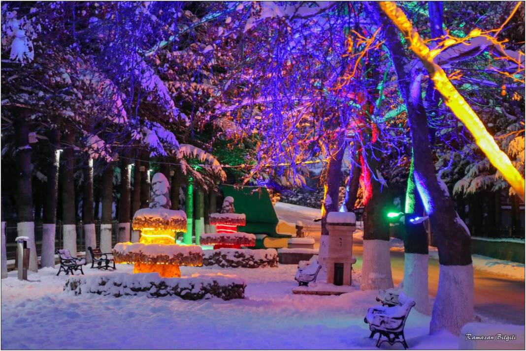 Konya’nın karla kaplı ilçesinden kartpostallık kareler 21